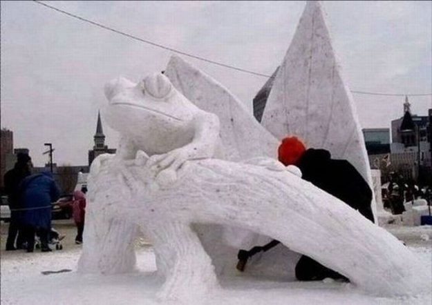 Красивые скульптуры из снега
