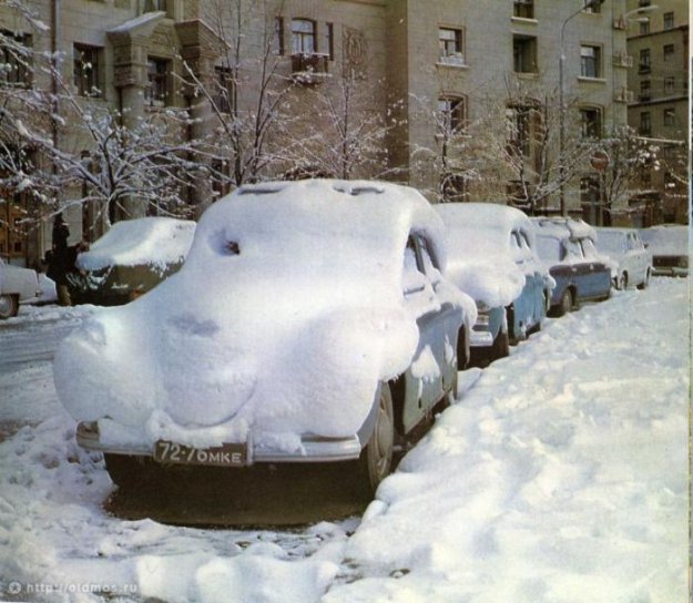 Зима времен СССР