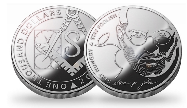 Монеты с изображением Стива Джобса