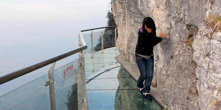 Прозрачный мост, Китай.