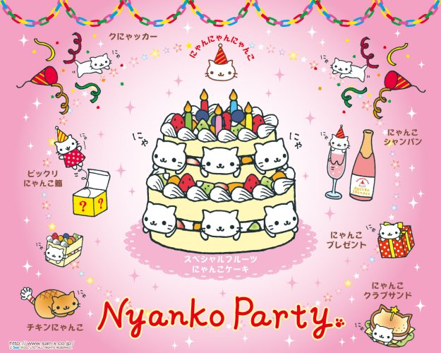 милые японские открыточки - кошечка Nyan Nyan Nyanko