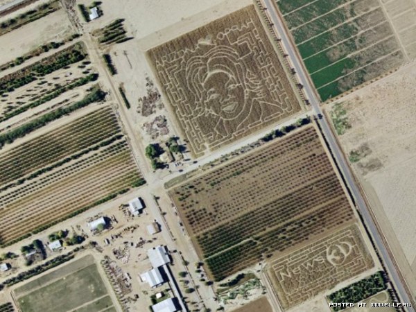 Интересные места в Google Earth