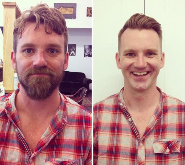 Мужчины сбривают бороду