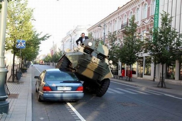 Нарушитель парковки в Вильнюсе