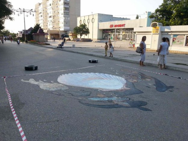 Новый 3d рисунок в Крыму ...