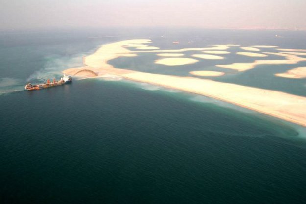 Создание искусственного острова в Дубае