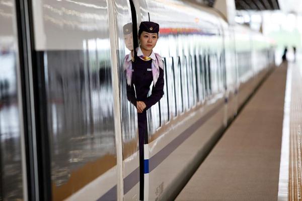Скоростные поезда в Китае.