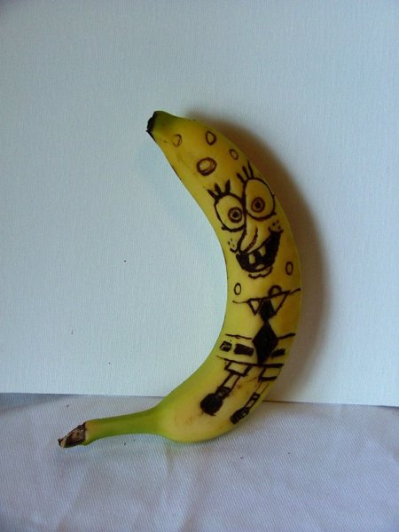 Временная переводная татуировка «Бананы» - или неоновая светящаяся тату