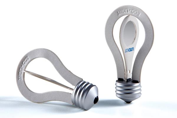 Концепт бумажной лампочки Eco Light