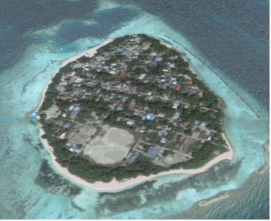 Мальдивы со спутника