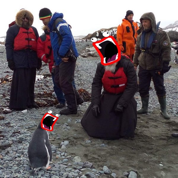 Фото патриарха Кирилла и пингвинов стало поводом для новых фотожаб