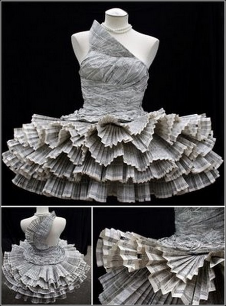 Самые красивые и необычные платья из бумаги
