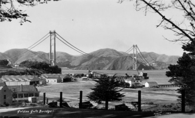 История. Строительство подвесного моста «Золотые Ворота» в Сан-Франциско