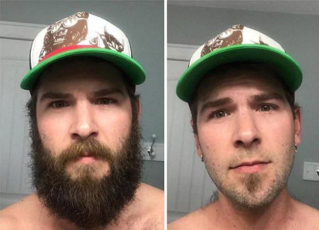 Мужчины сбривают бороды