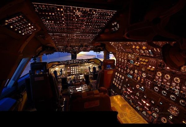 Вид из кабины Boeing