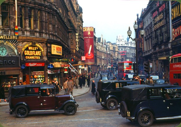 Великобритания 1940-х на цветных снимках