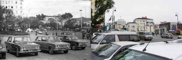 Владивосток в 1977 и в 2013 году