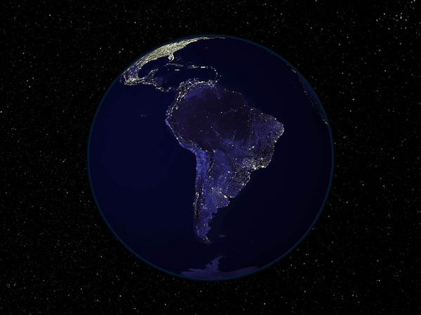 Наша Земля ночью