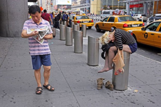 Необычные люди на улицах Нью-Йорка