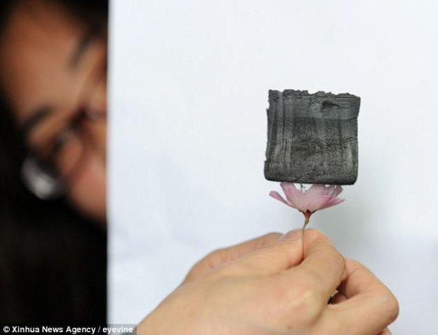 Китайскими учеными создан самый легкий в мире твердый материал...