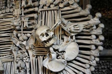 Церковь из человечестких костей и черепов