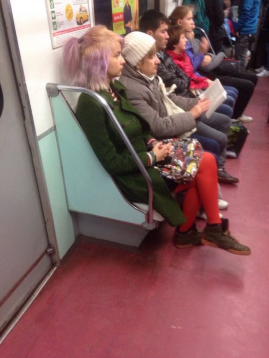 Модные пассажиры метро