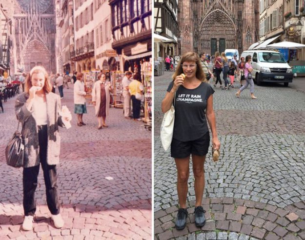 Американка воспроизвела фото 30-летней давности