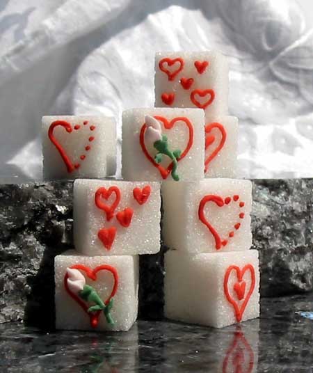 Красивые сахарные кубики