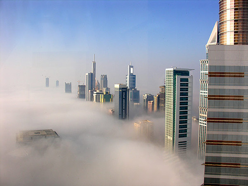 Туман в Дубаи (Фотки сделаны с 33-го этажа.. Красота!)