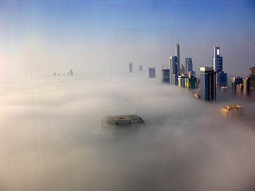 Туман в Дубаи (Фотки сделаны с 33-го этажа.. Красота!)