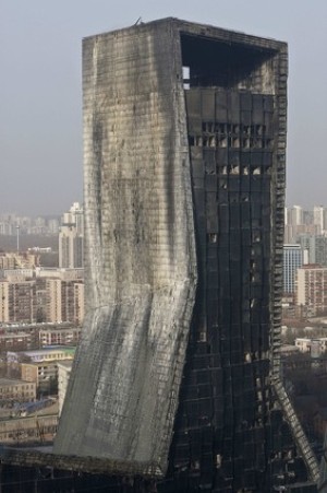 В Пекине полыхал небоскреб