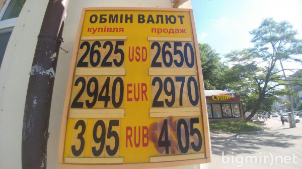 В обменниках доллар можно купить по 26,50 грн/долл