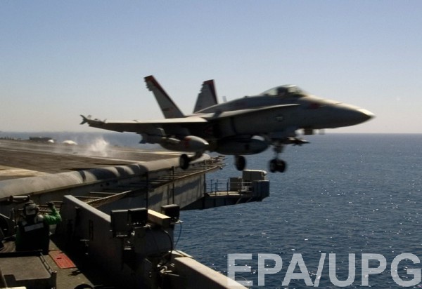 Упал F/A-18E Super Hornet с американского авианосца