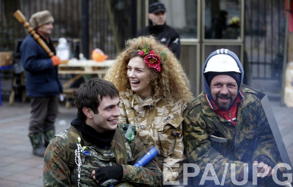 Фото сделано во время Евромайдана 25 февраля 2014 года