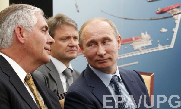 Путин и Тиллерсон в 2012 году