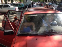 В центре Одессы поймали авто с георгиевской лентой