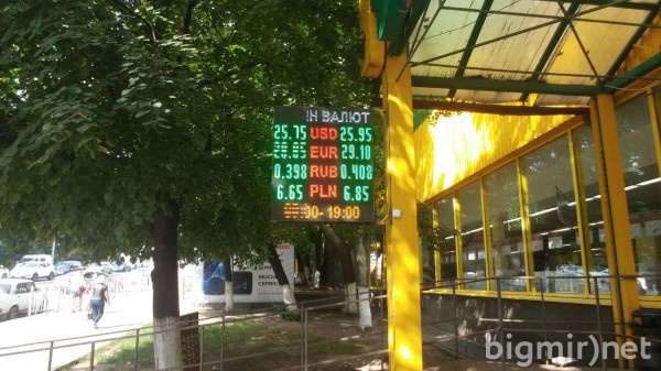 На теневом рынке Украины доллар утром во вторник можно купить в среднем по 25,95 грн/долл