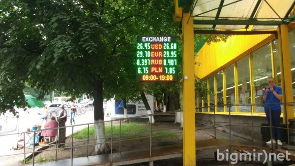 В обменниках доллар можно купить по 26,60 грн/долл