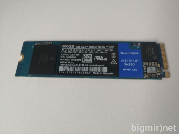 Обзор NVMe WD Blue SN550
