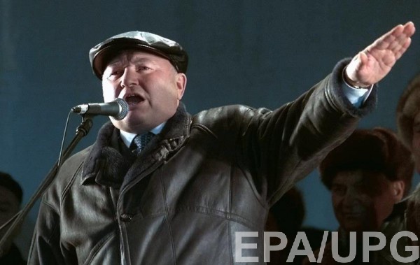 Юрий Лужков во время выступления в Москве