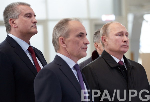 Путин со своими ставленниками в Крыму 14 марта 2018 года