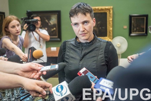 Савченко уверяет, что приехала к боевикам в Донецк спасать пленных