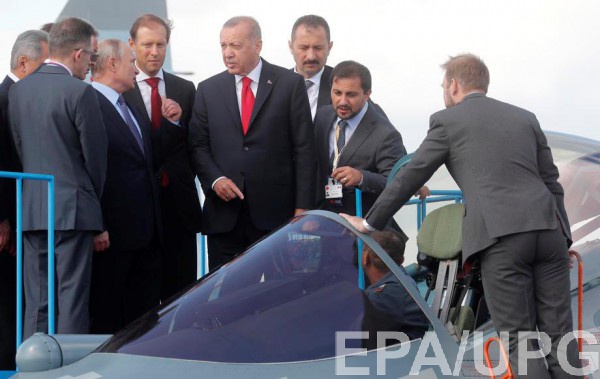 Путин и Эрдоган на авиасалоне МАКС-2019