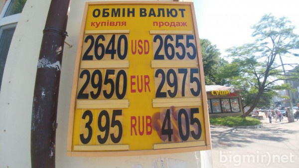 В обменникам утром в понедельник, 3 июня, доллар можно купить по 26,55 грн