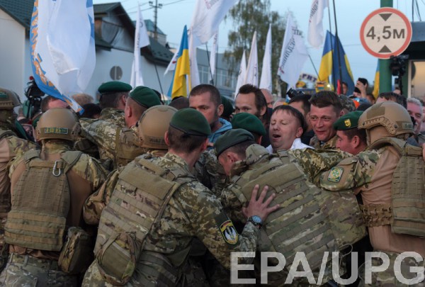 В Шегини прибыли в основном журналисты, которые сопровождали Саакашвили