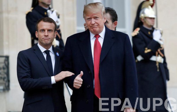 В Париже состоялась встреча Макрона и Трампа