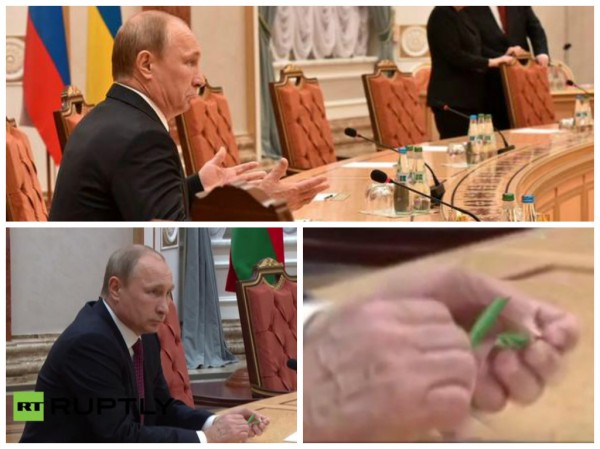 Путин сломал ручку