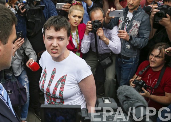 Надежда Савченко после освобождения