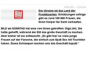 Газета Bild назвала Украину "страной проституток"