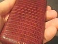 MJ Apple iPhone Gold Leather - Iguana Monitor Lizard Skin